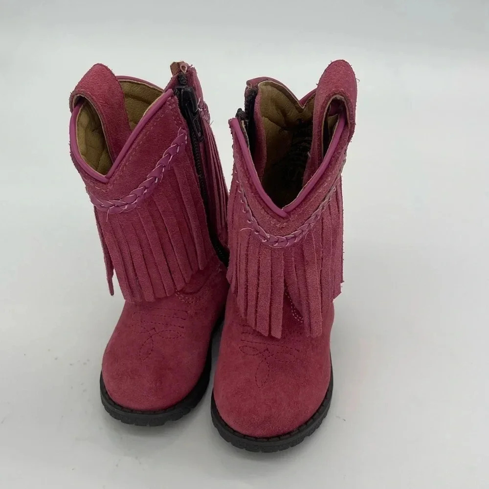 Infant Smokey mountain PINK cowgirl fringe boots size 3 NEW
